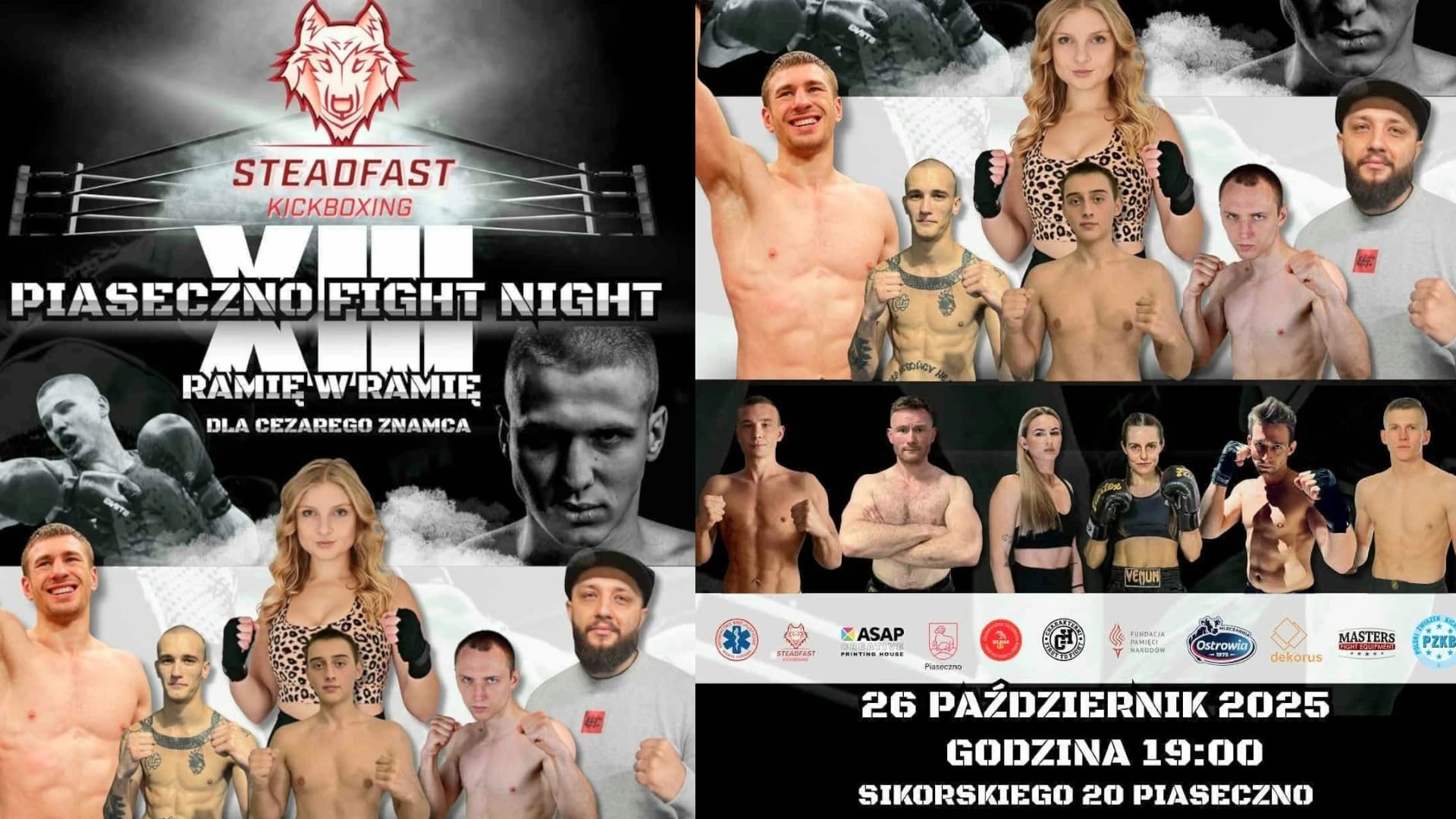 Plakat wydarzenia Piaseczno Fight Night – Gala Kickboxingu Steadfast
