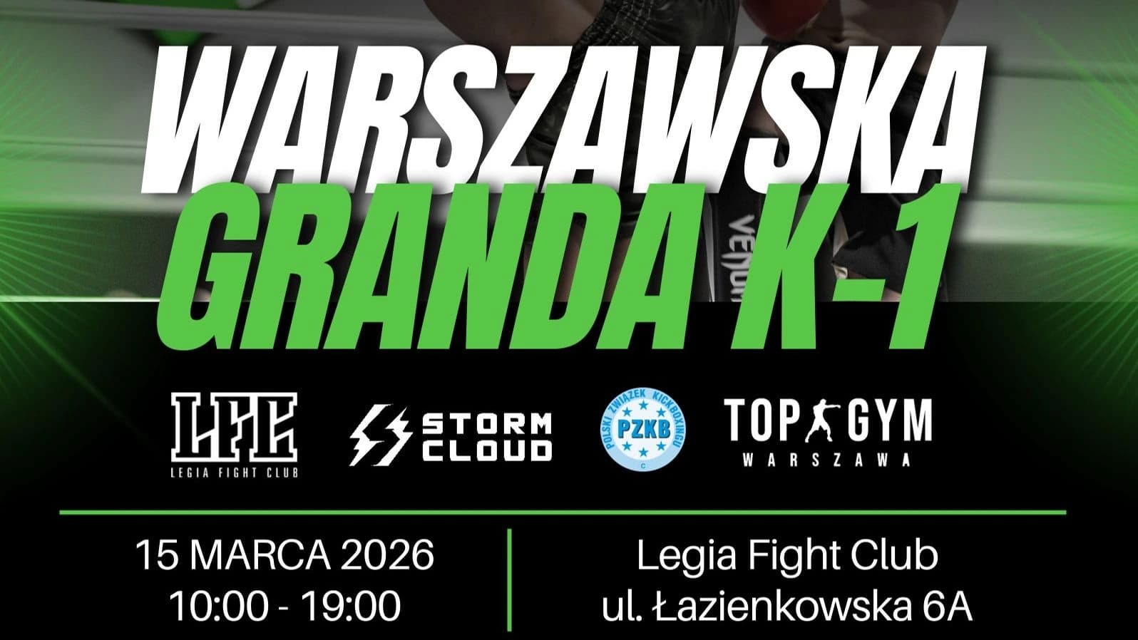 Plakat wydarzenia 116. Warszawska Granda K-1